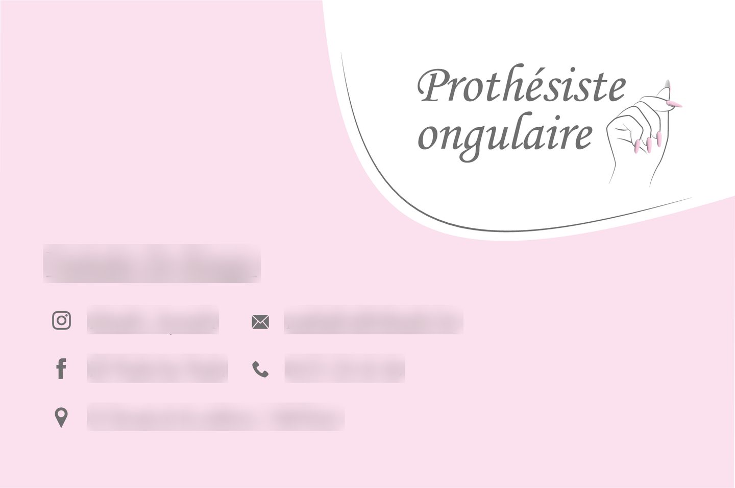iD Nails business card, front