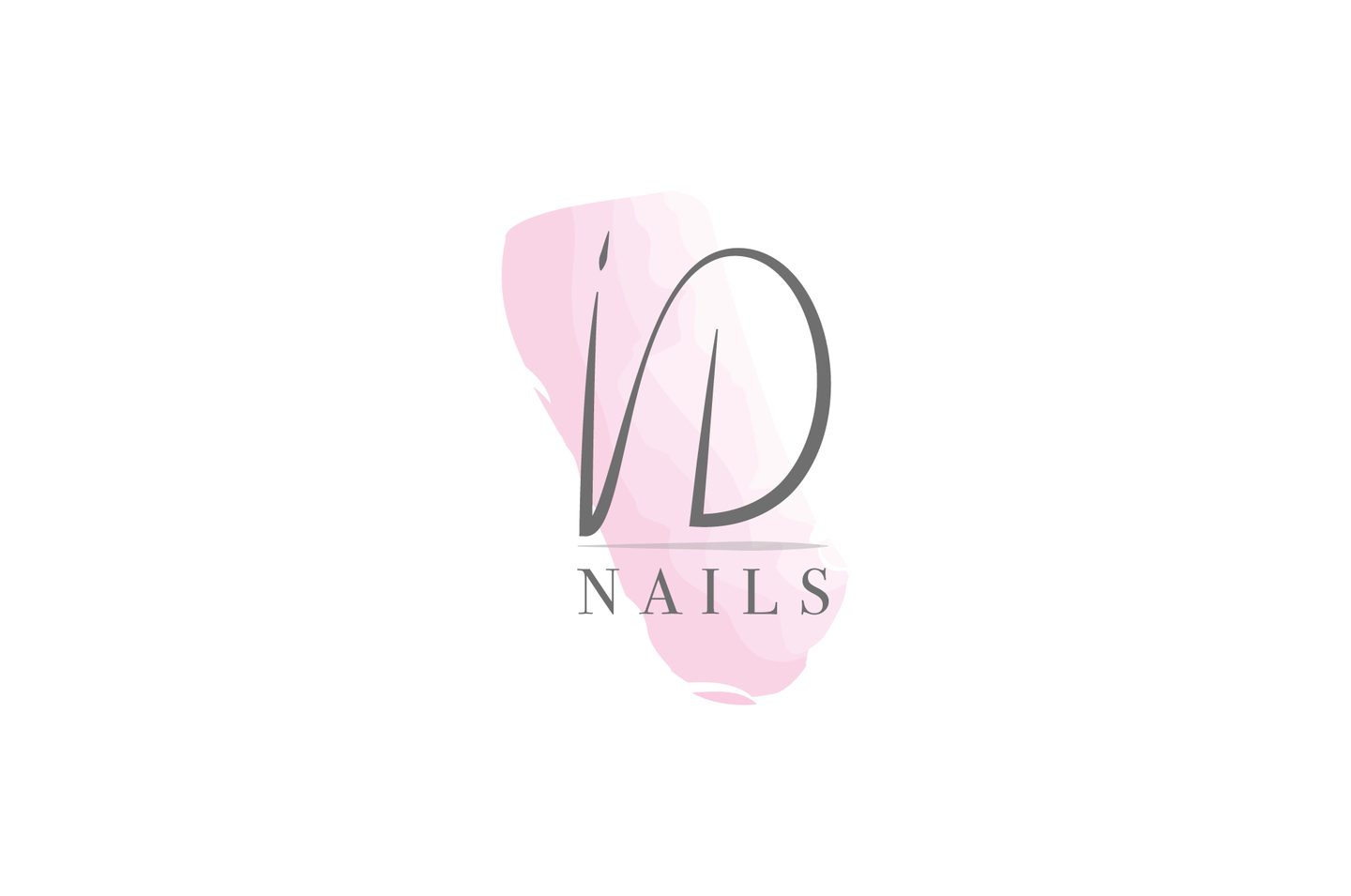 iD Nails business card, back with the logo