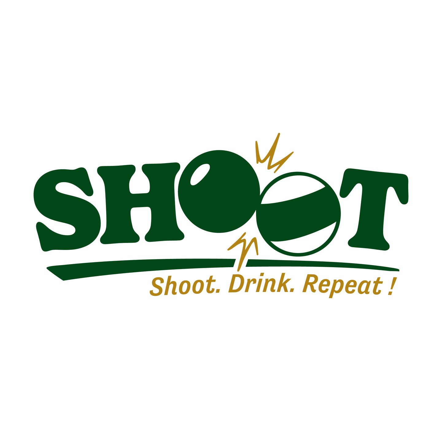 Shoot logo, “Shoot. Drink. Repeat!”